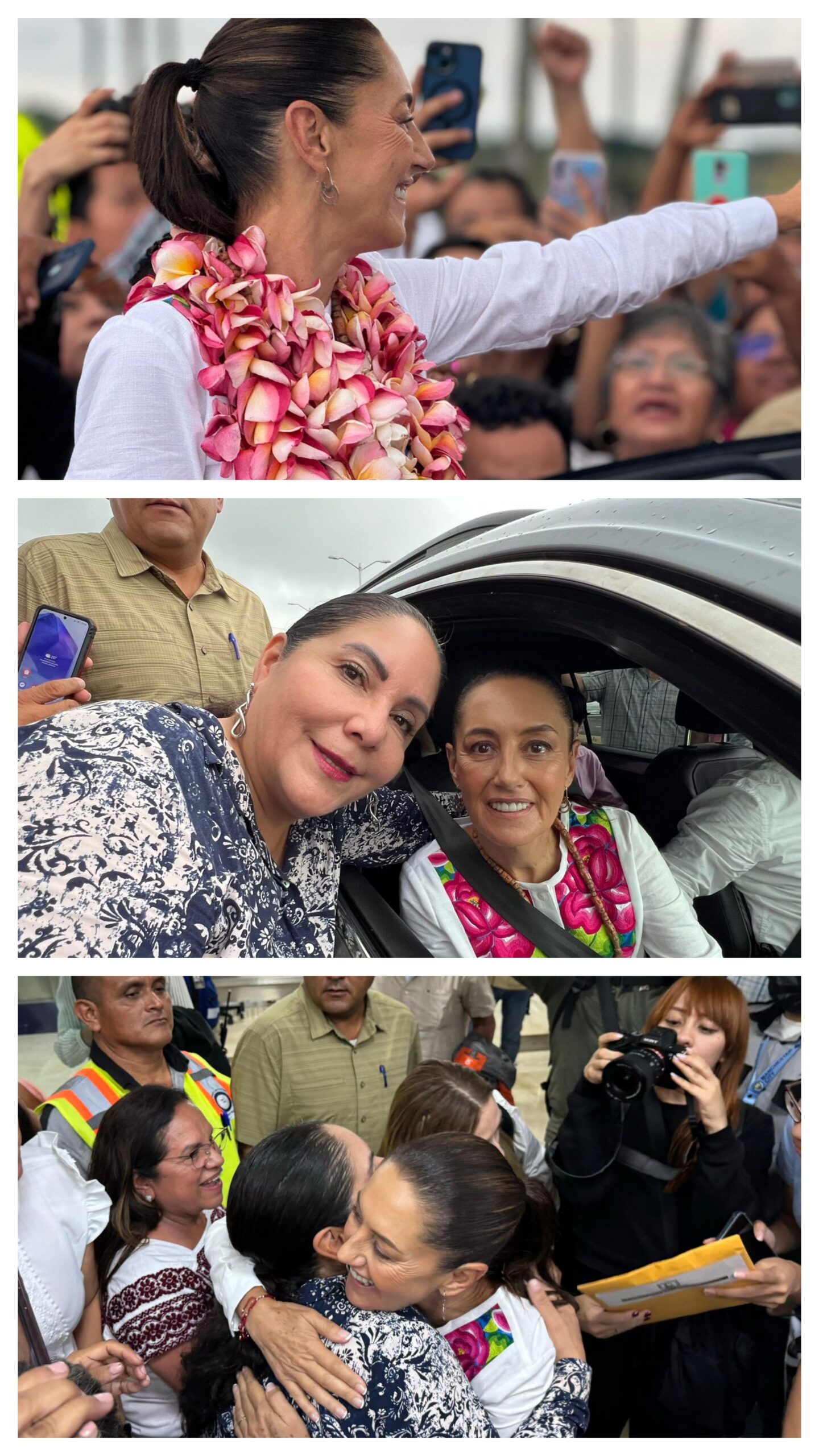 PRESENTE CLAUDIA TELLO EN RECEPCIÓN DE AMLO Y CLAUDIA SHEINBAUM 